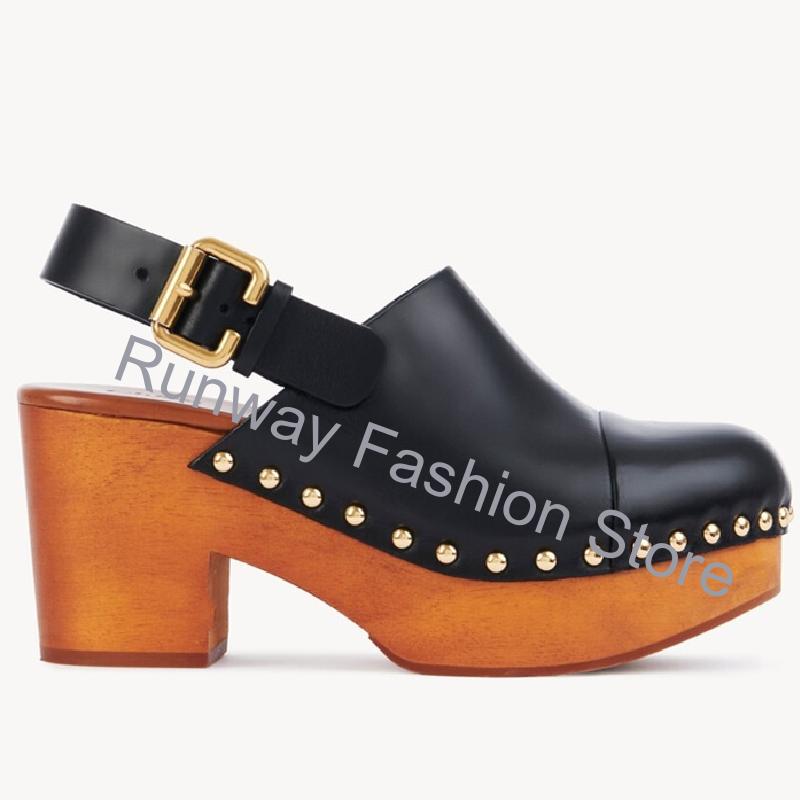 Chunky Wooden Wedge Mules Clog - огляд і ціна Geta Wooden Sandal